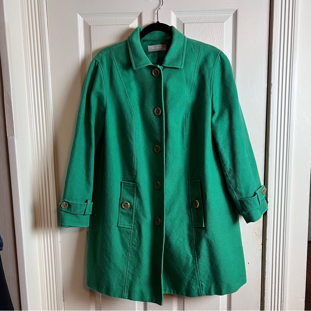 Vintage Kelly green canvas car coat
